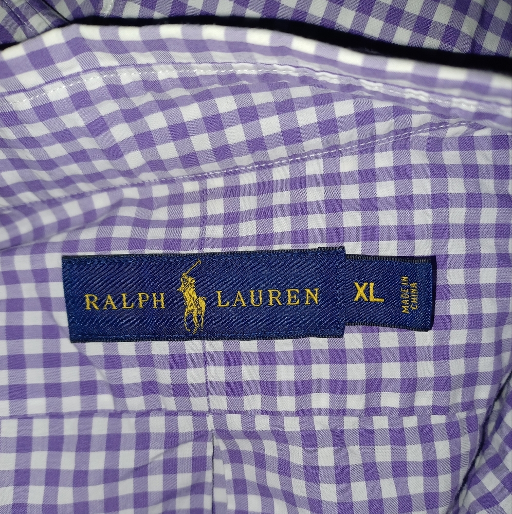 Ralph Lauren Purple Plaid Shirt - Picture 5 of 5